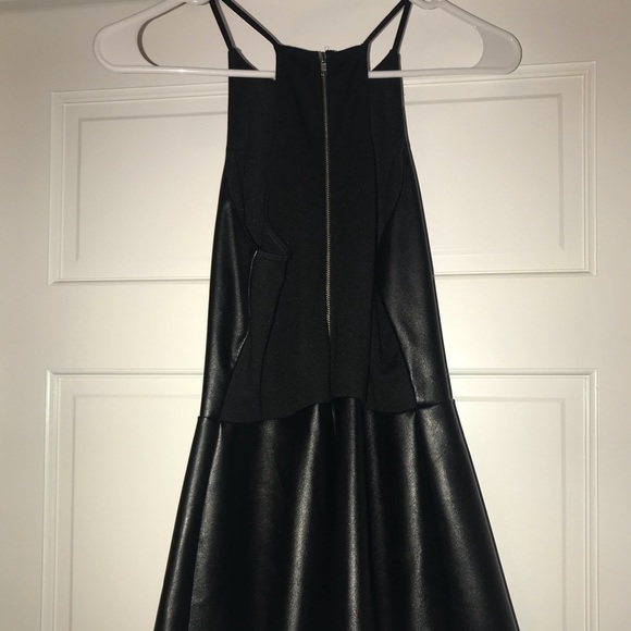 Black leather peplum top! - Picture 3 of 4